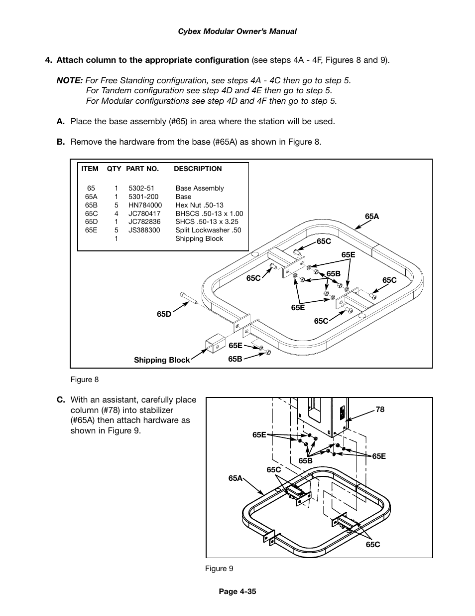 Cybex 55620H Modular User Manual | Page 89 / 190