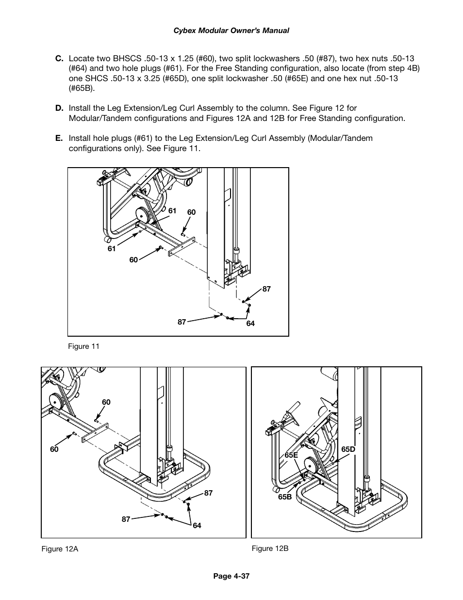 Cybex 55620H Modular User Manual | Page 91 / 190