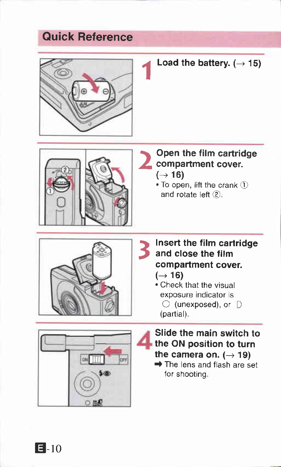 Quick reference, B-10 | Canon IXUS Z70 User Manual | Page 10 / 57