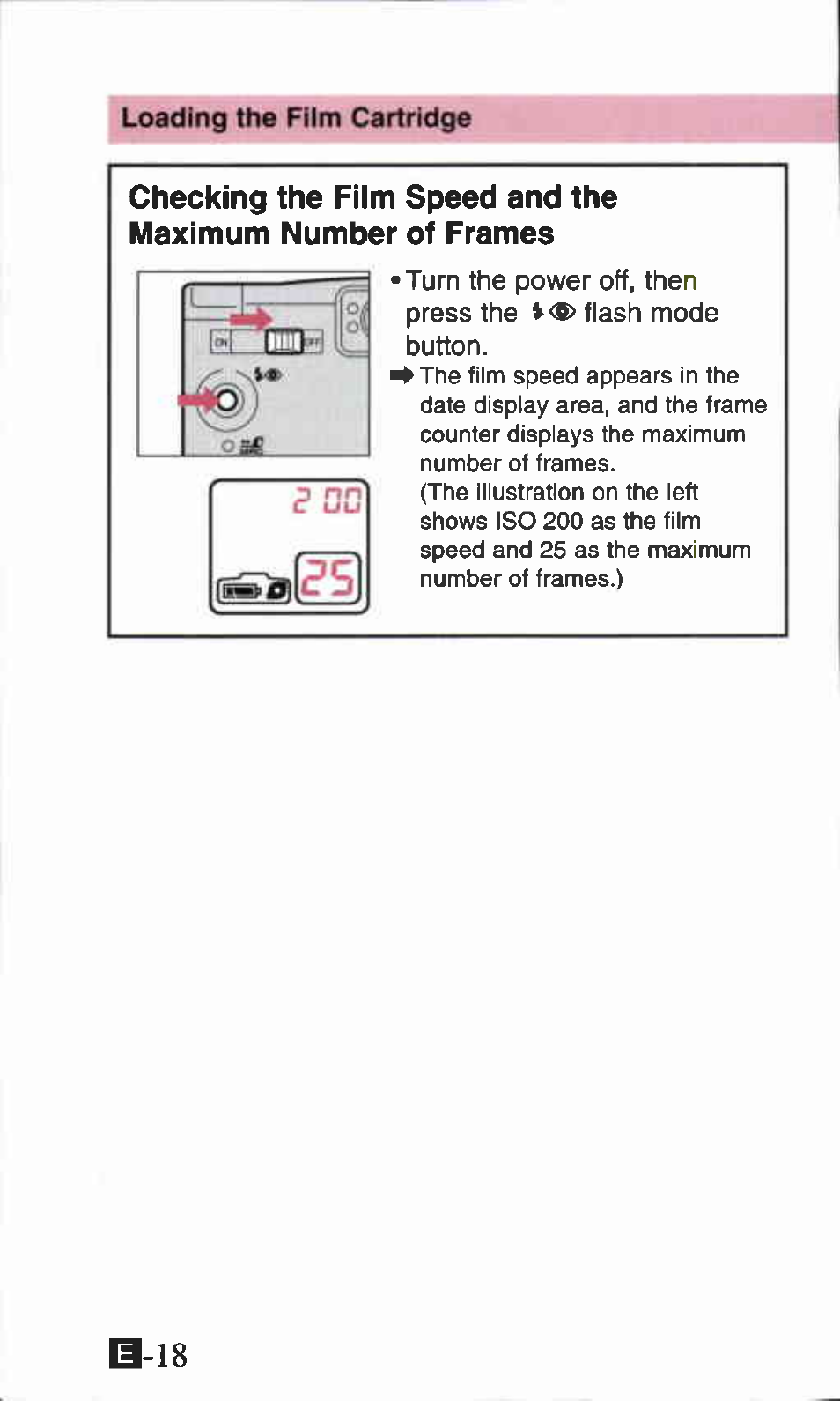 Loading the film cartridge, B-18 | Canon IXUS Z70 User Manual | Page 18 / 57