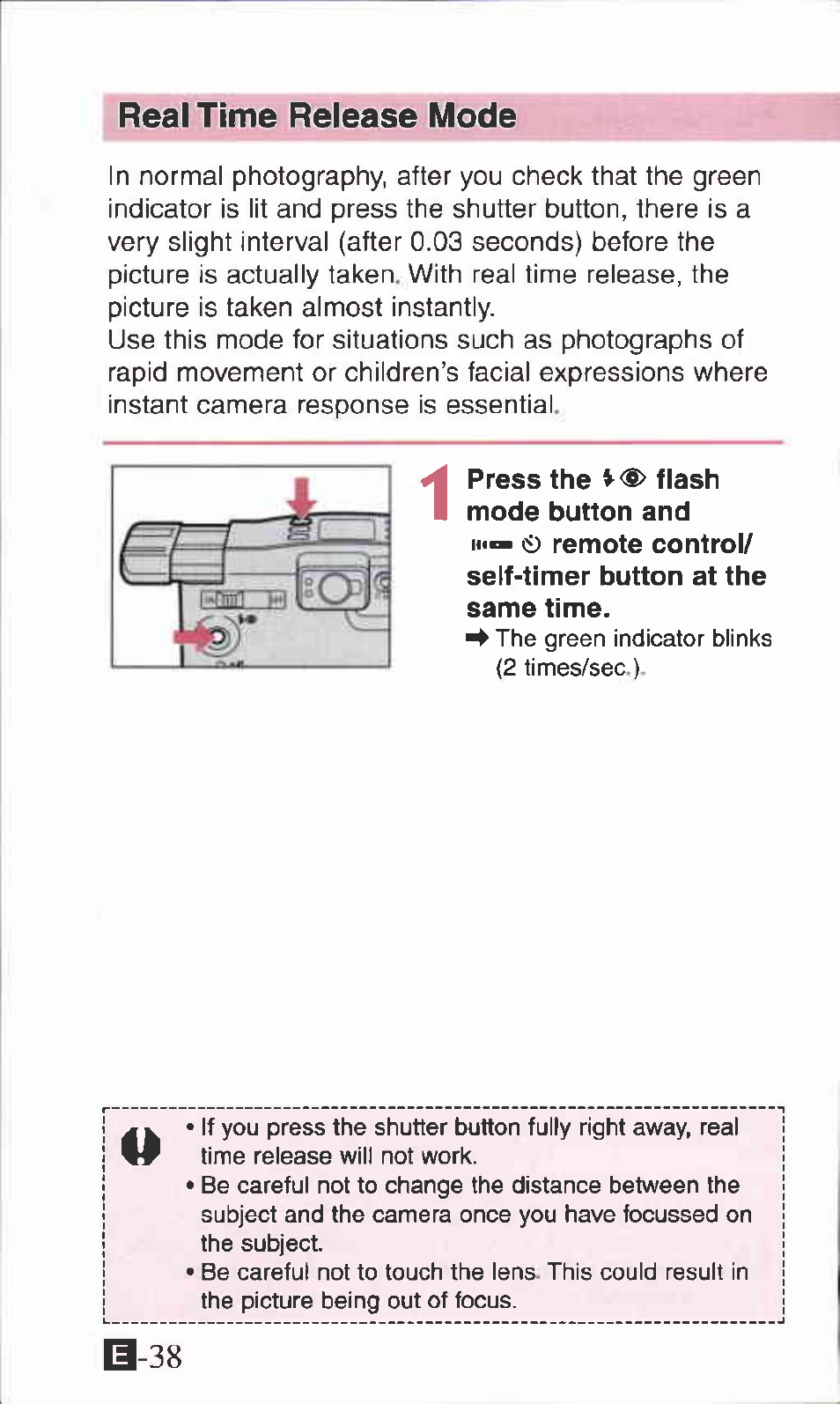 Real time release mode, B-38 | Canon IXUS Z70 User Manual | Page 38 / 57