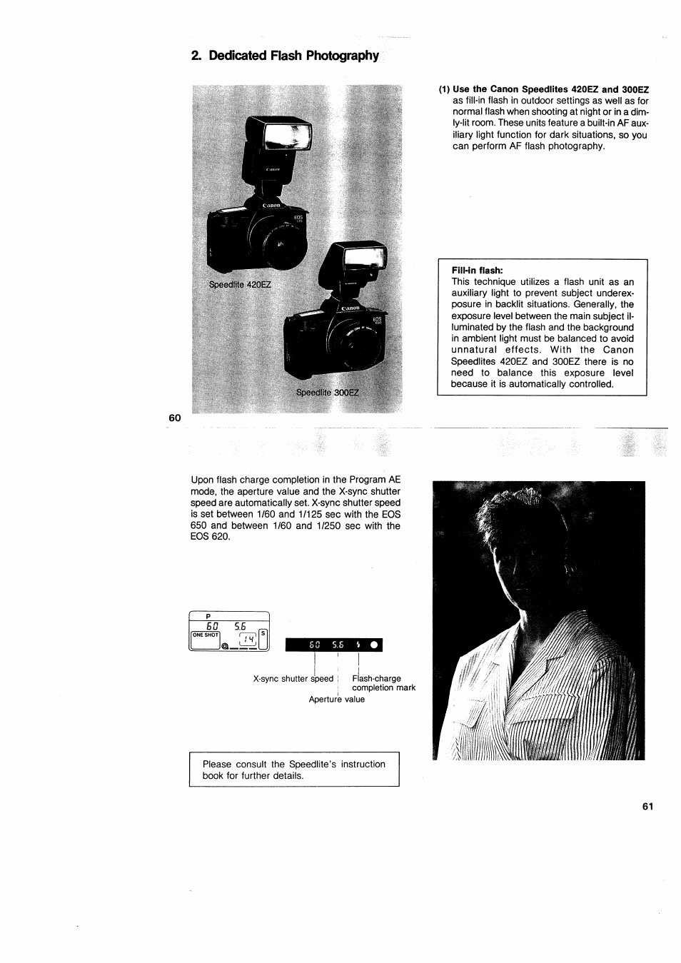 Dedicated flash photography | Canon EOS 650 User Manual | Page 33 / 45