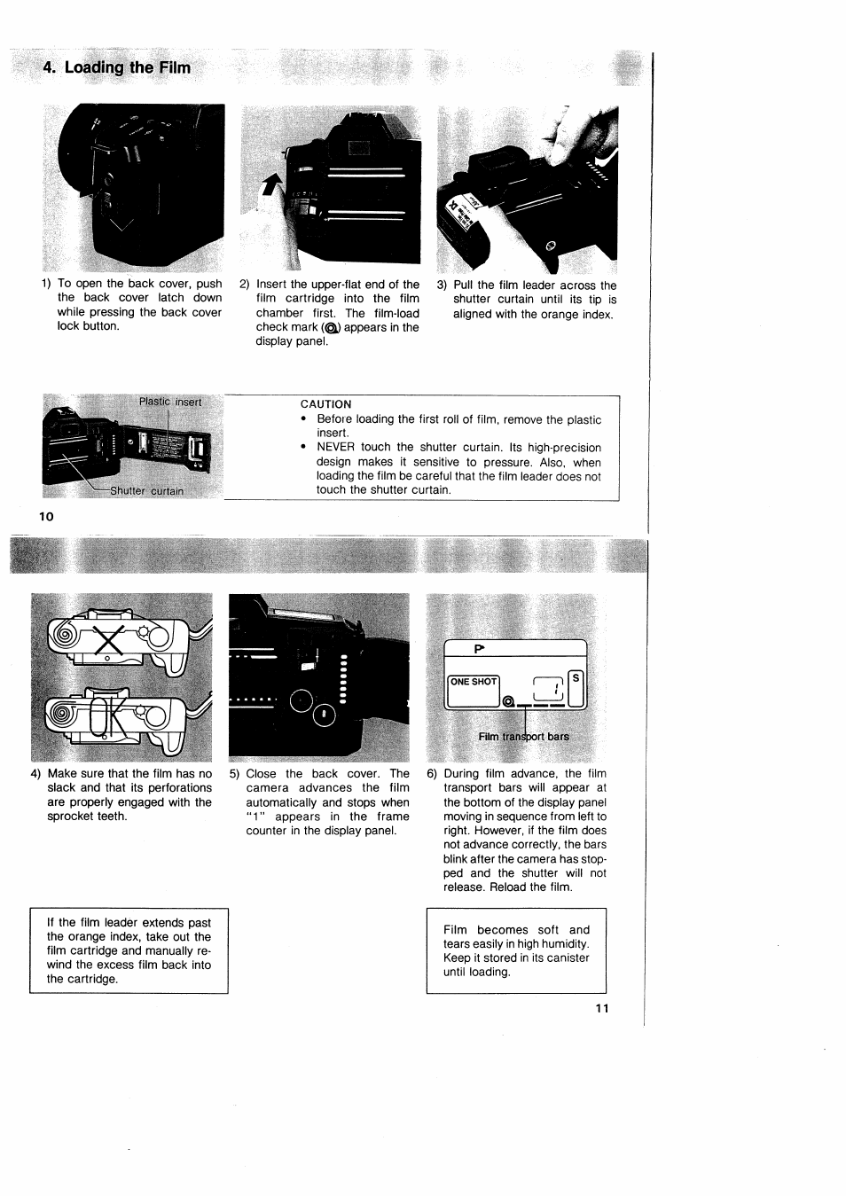 Loading the film | Canon EOS 650 User Manual | Page 8 / 45
