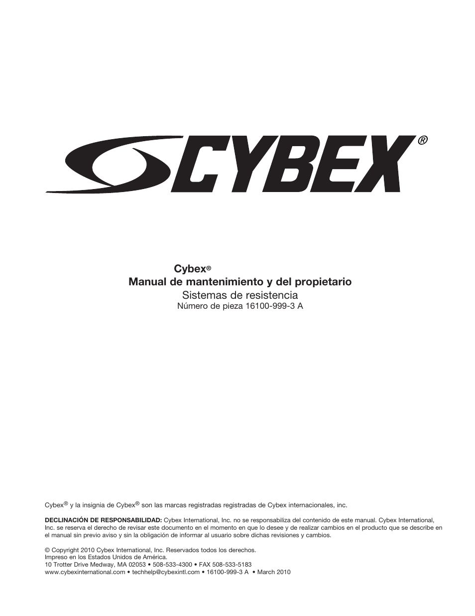 Cybex | Cybex 16100 Plate Loaded Overhead Press User Manual | Page 3 / 22