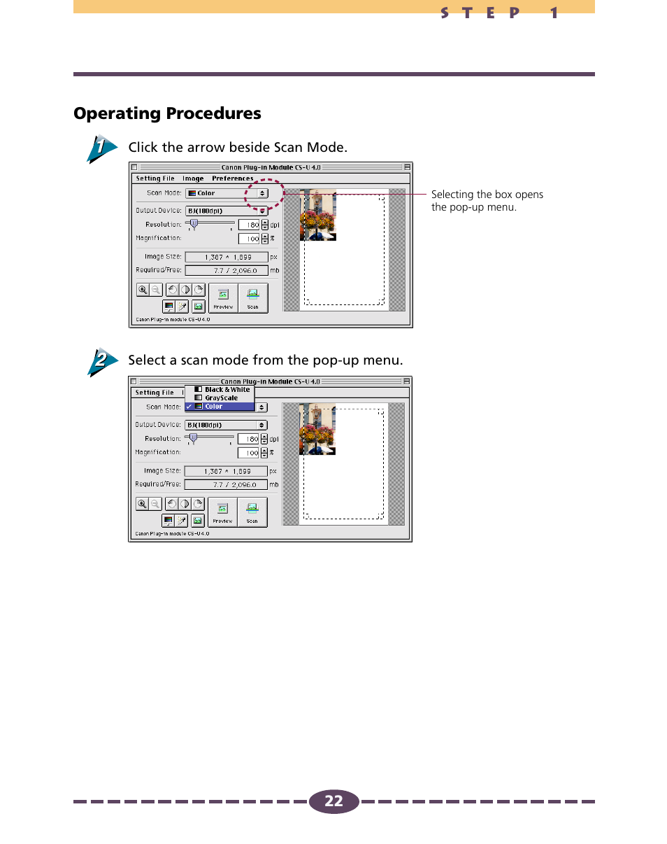 Operating procedures | Canon D646U User Manual | Page 22 / 69