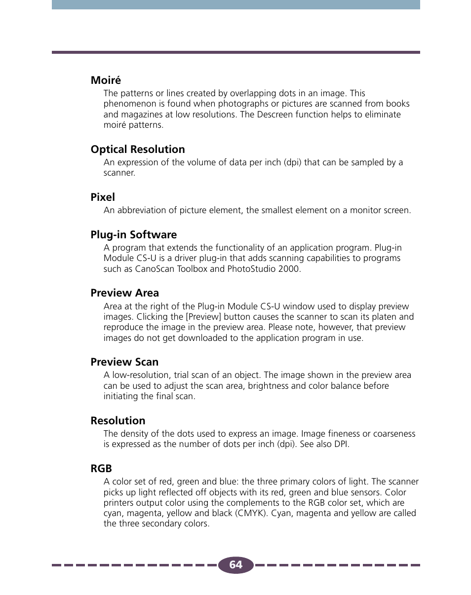 Canon D646U User Manual | Page 64 / 69