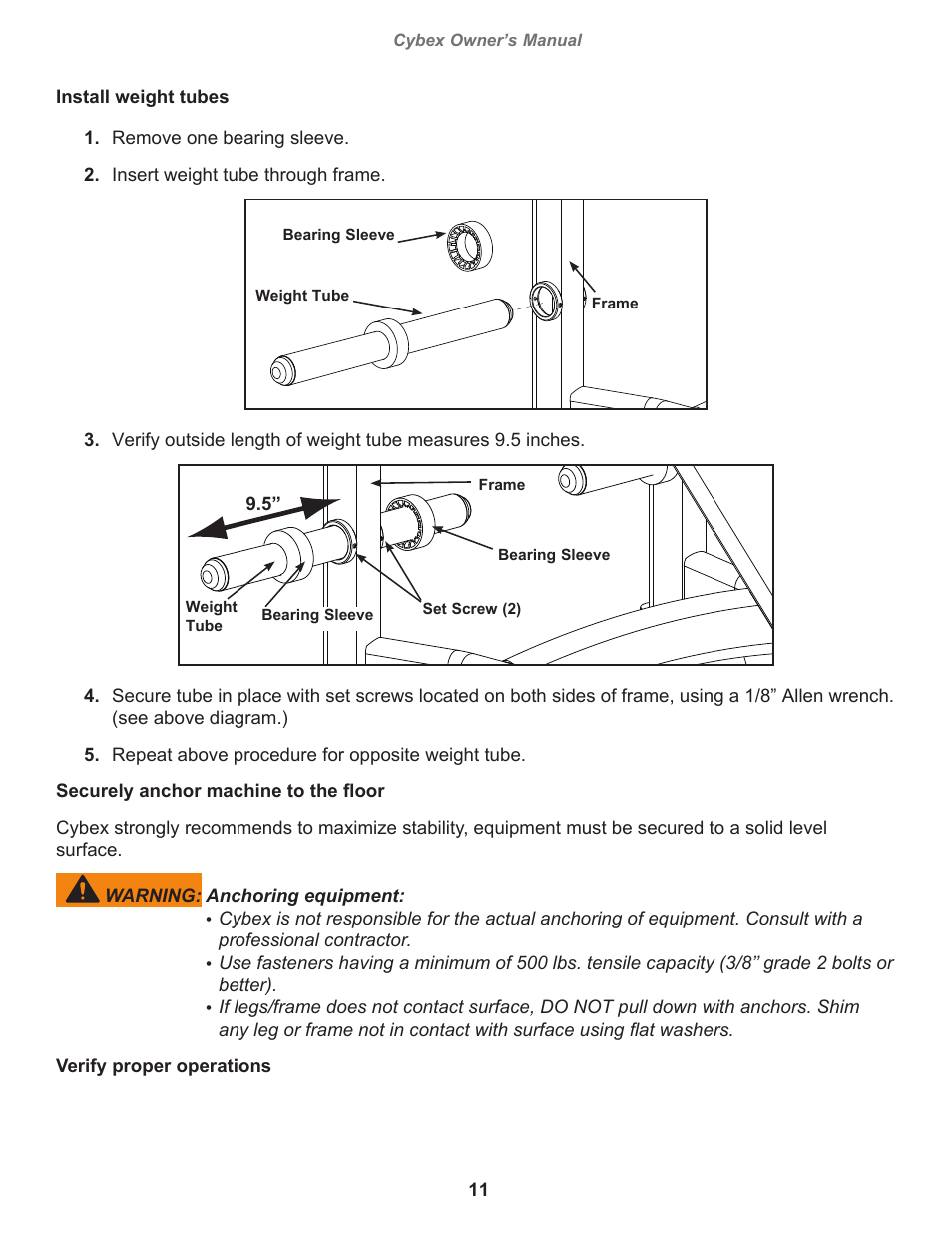 Cybex 16110 Plate Loaded Leg Press User Manual | Page 11 / 20