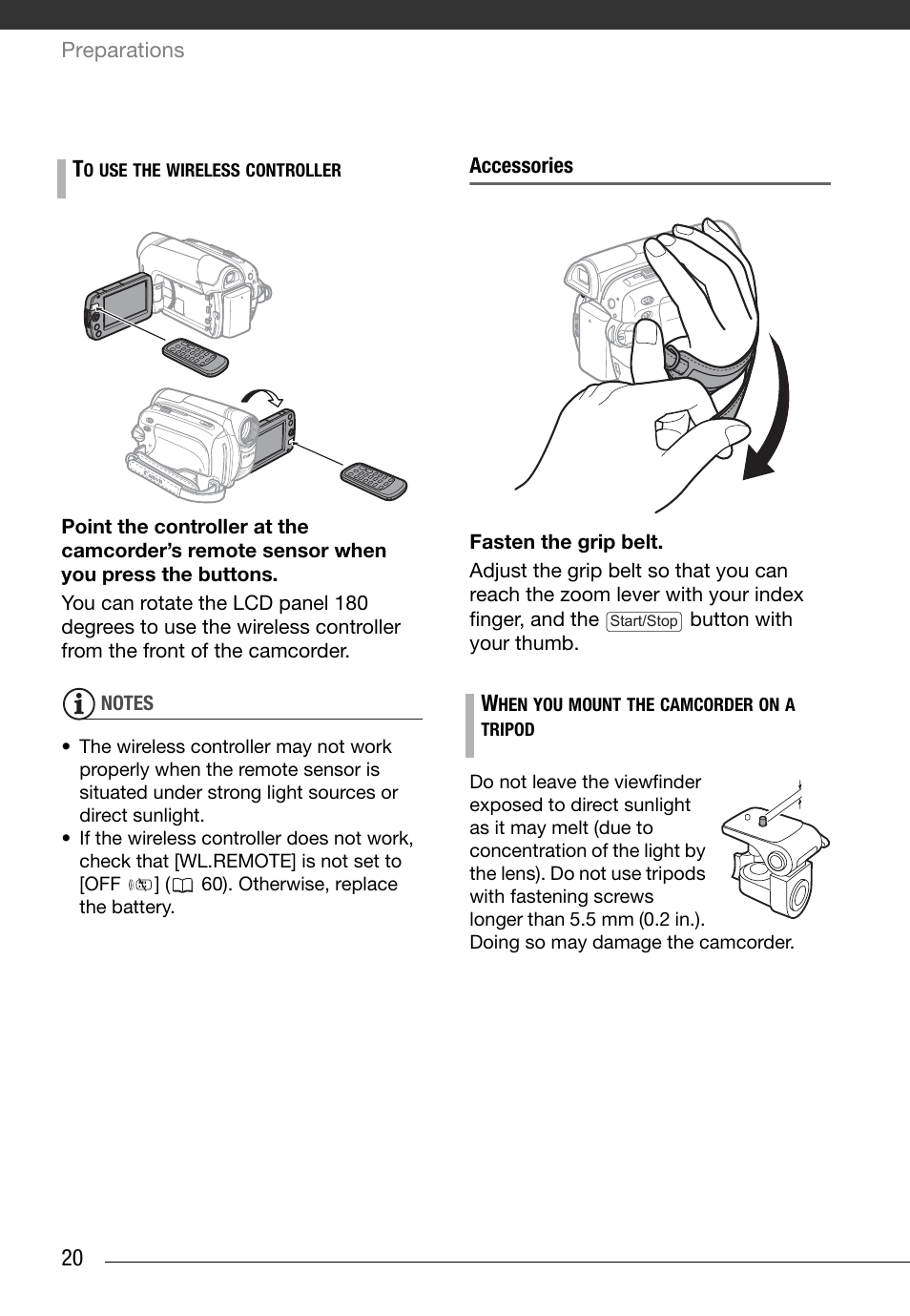 Accessories | Canon Digital Video Camcorder ZR900 User Manual | Page 22 / 85
