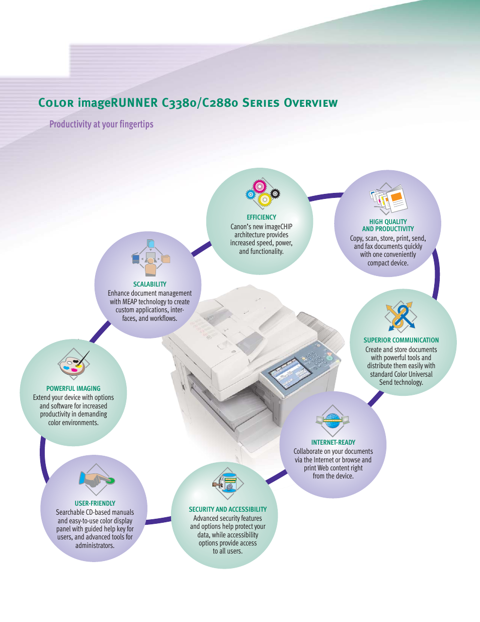 Productivity at your fingertips | Canon C2880 Series User Manual | Page 4 / 16