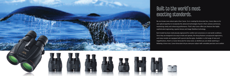 Built to the world’s most exacting standards | Canon Image Stabilizer Series User Manual | Page 2 / 8