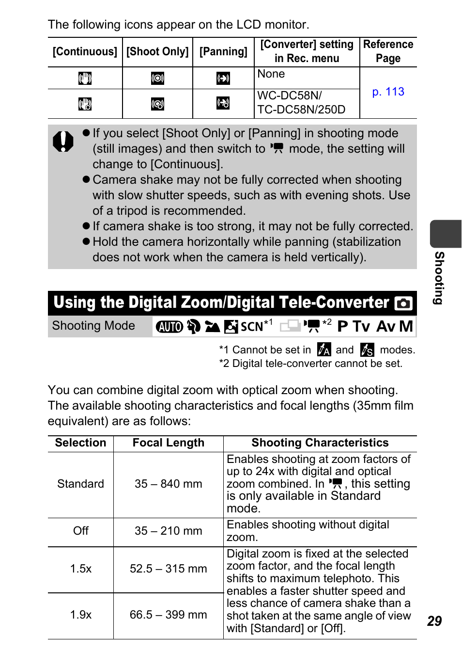 Using the digital zoom/digital tele-converter, P. 29), P. 29 | Canon A710 IS User Manual | Page 31 / 138