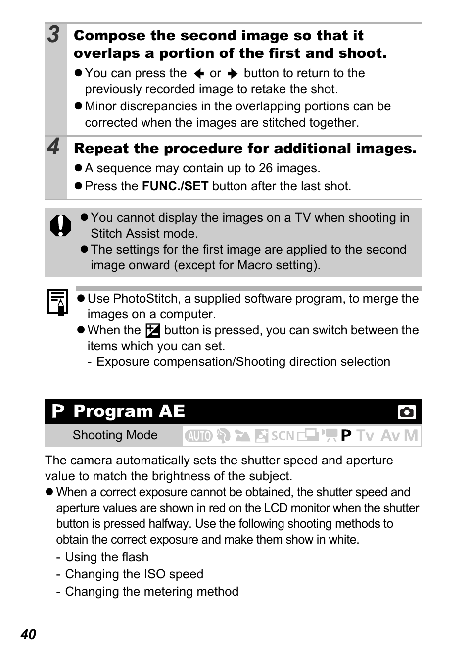 Program ae, Pp. 40 | Canon A710 IS User Manual | Page 42 / 138