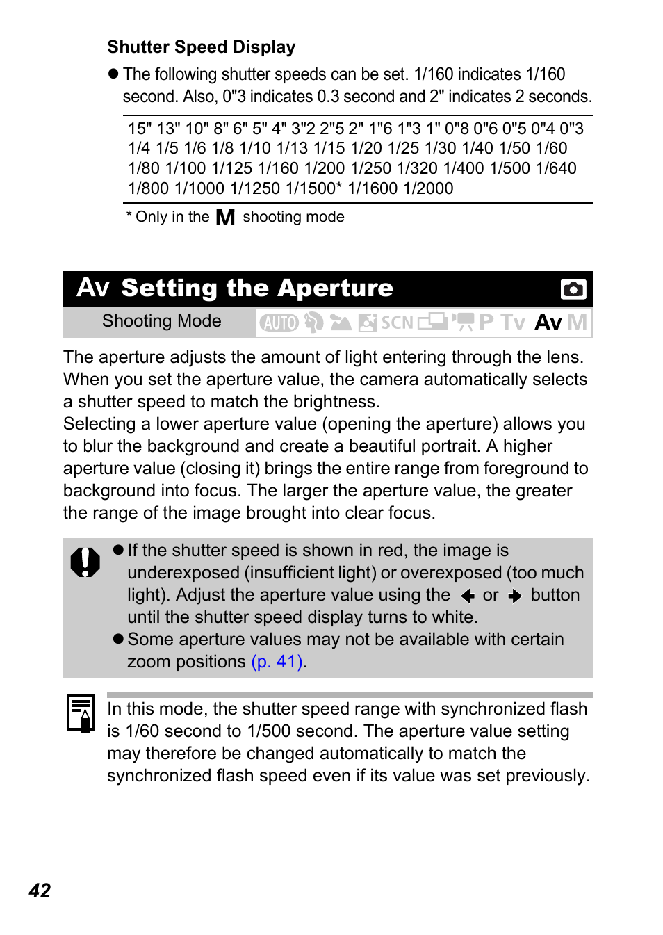 Setting the aperture, P. 42) | Canon A710 IS User Manual | Page 44 / 138