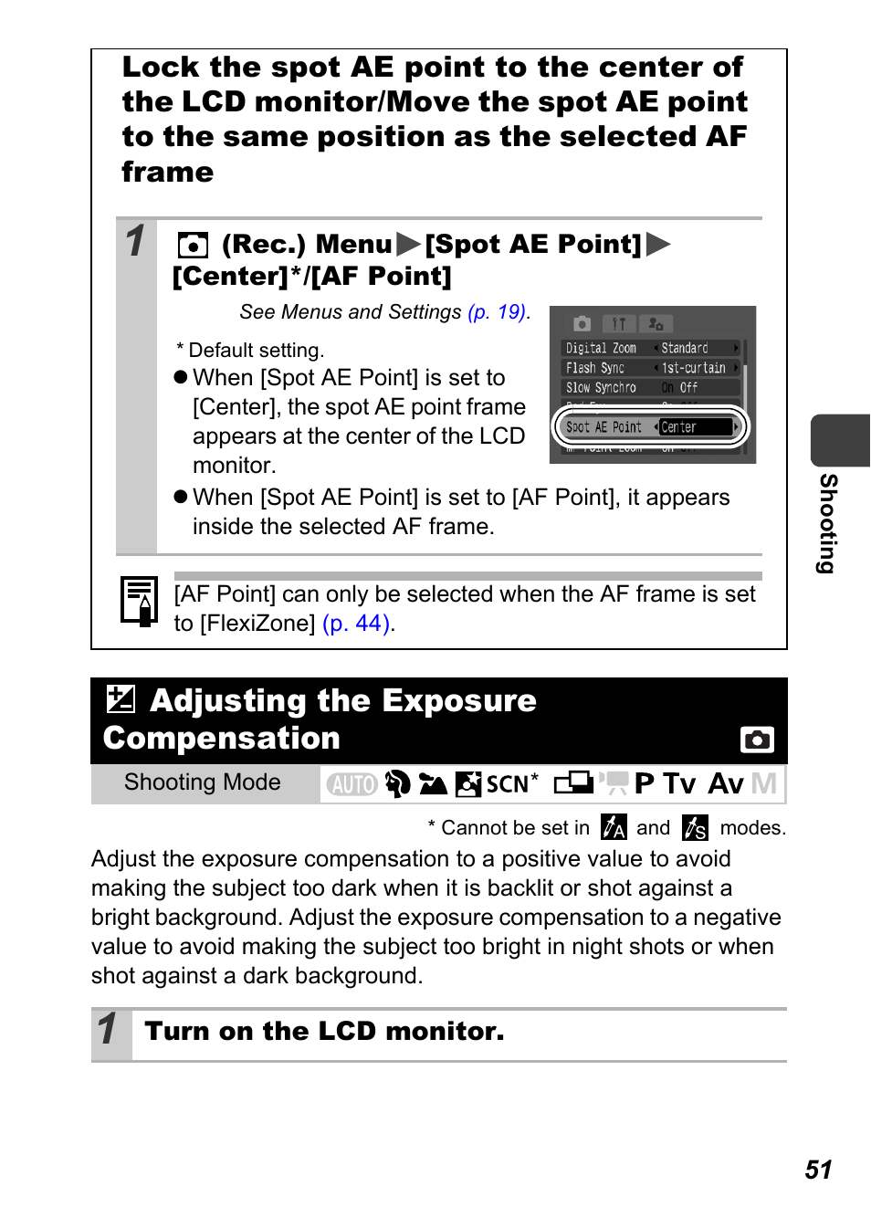 Adjusting the exposure compensation, P. 51), Image is too bright | Canon A710 IS User Manual | Page 53 / 138