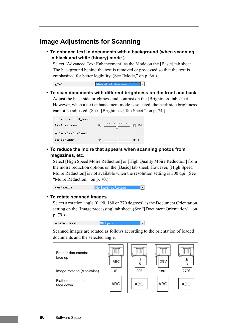 Image adjustments for scanning | Canon DR-6030C User Manual | Page 102 / 145