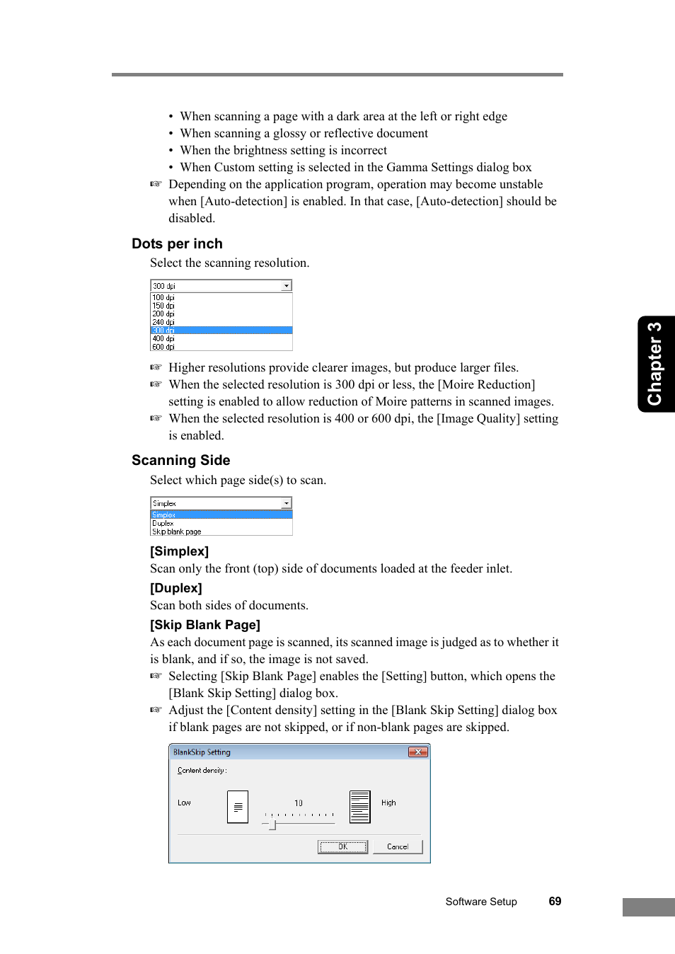 Esided. (see “scanning side,” on p. 69.), Chapter 3 | Canon DR-6030C User Manual | Page 75 / 145