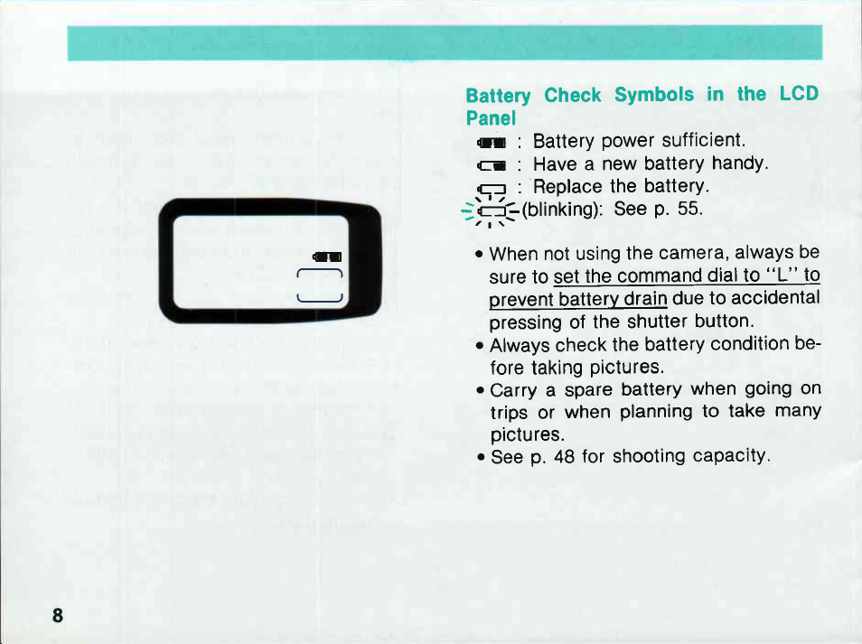 Precautions [7 | Canon EOS 1000 F User Manual | Page 10 / 105