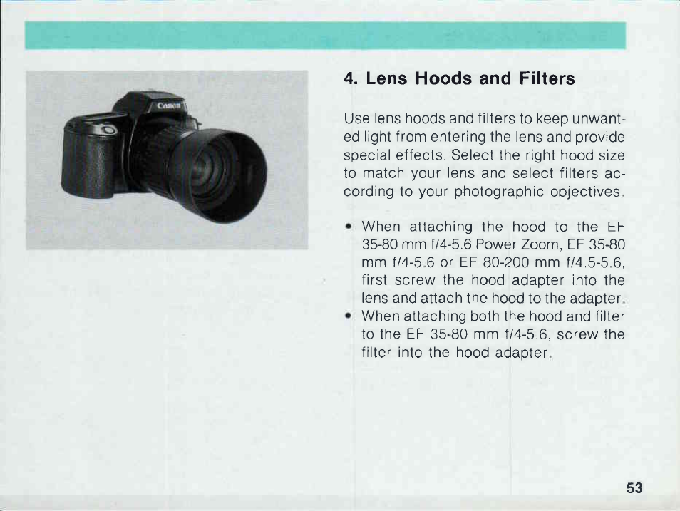 This mode cannot be used with fiash | Canon EOS 1000 F User Manual | Page 55 / 105