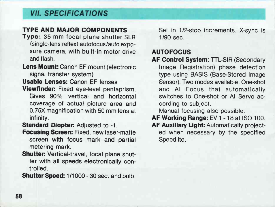 Canon EOS 1000 F User Manual | Page 60 / 105