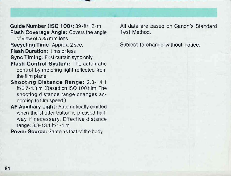 Canon EOS 1000 F User Manual | Page 63 / 105