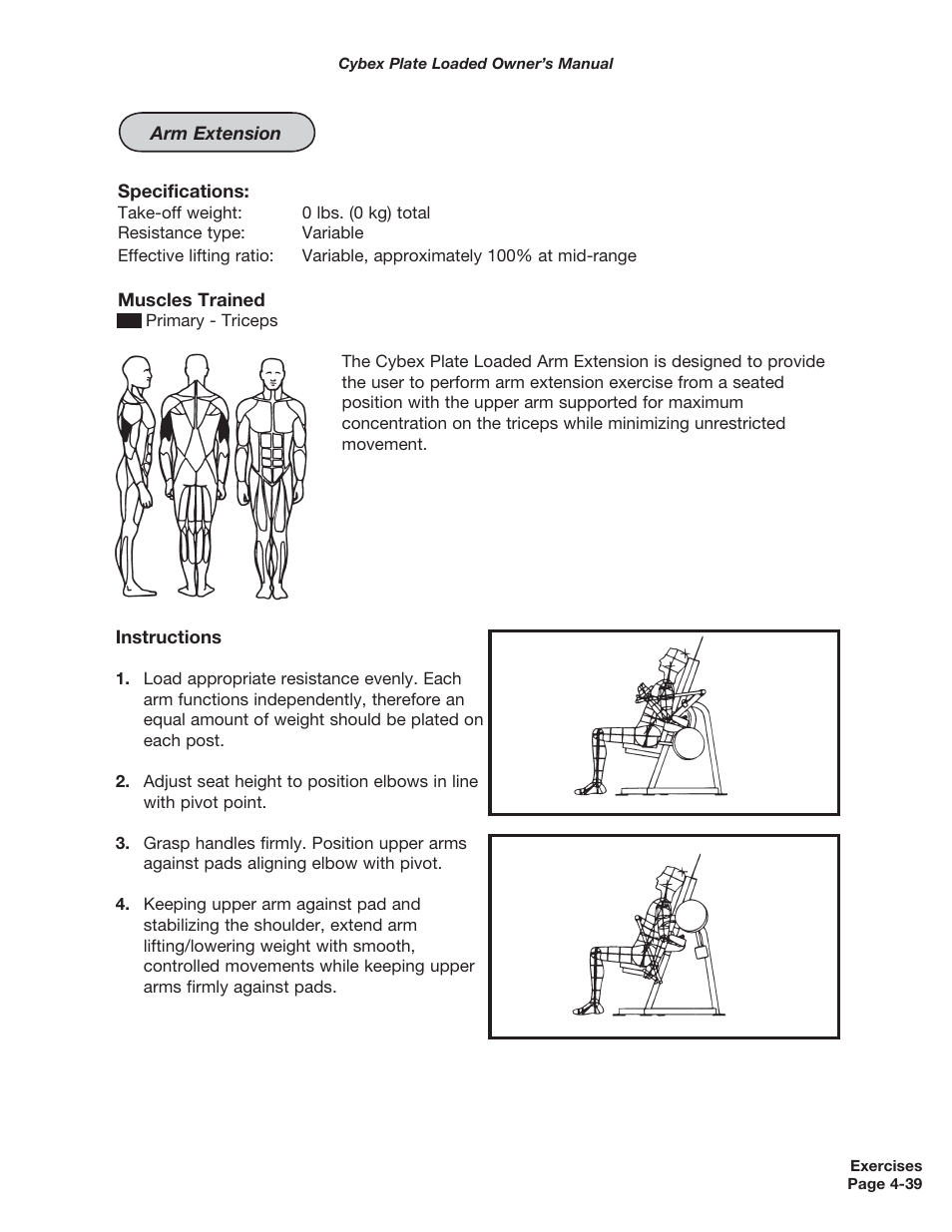 Cybex 5000 Series PL User Manual | Page 101 / 206