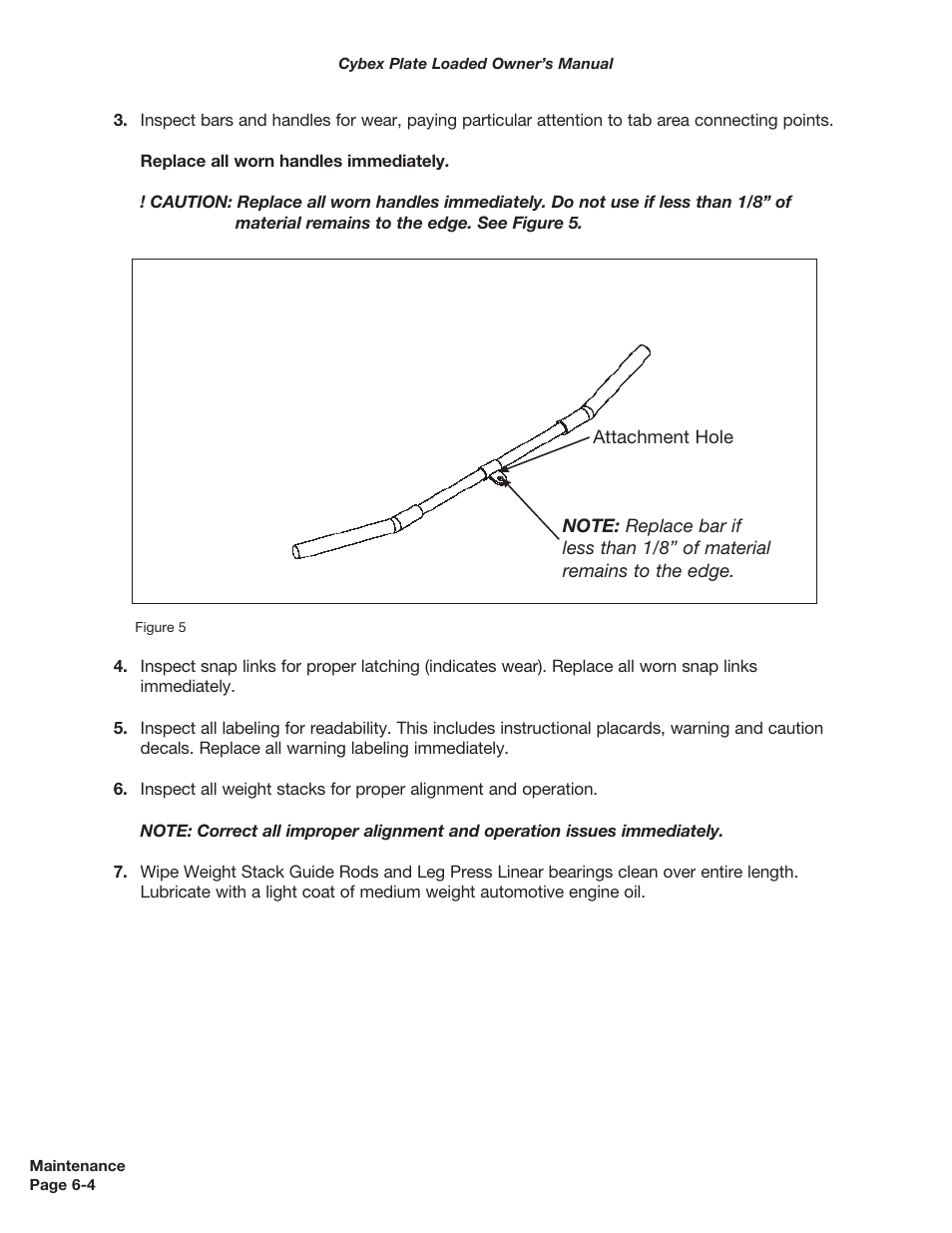 Cybex 5000 Series PL User Manual | Page 116 / 206