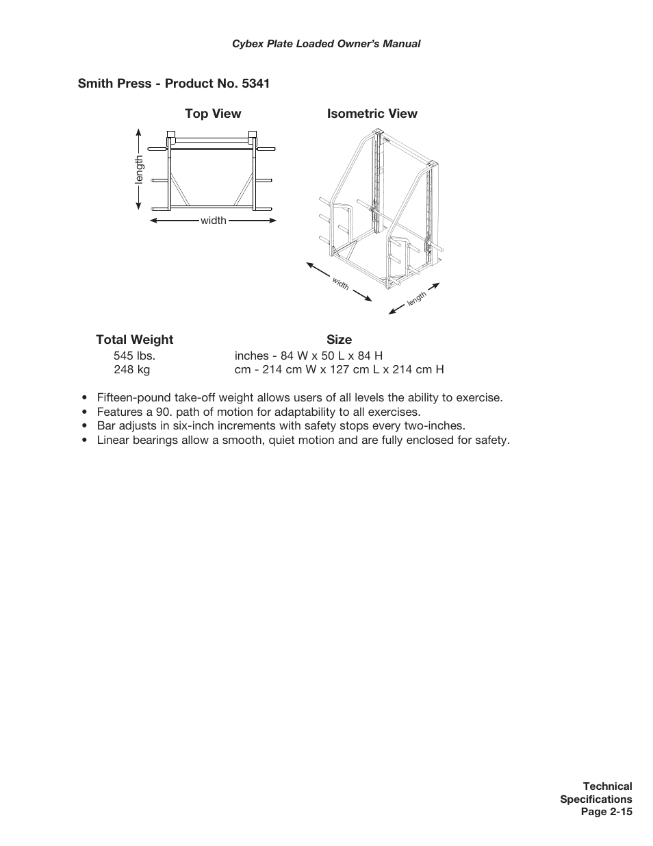 Cybex 5000 Series PL User Manual | Page 47 / 206