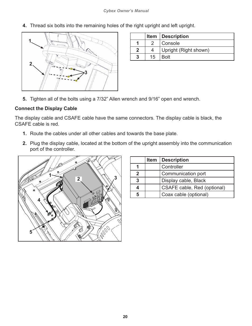 Cybex 525T Treadmill User Manual | Page 20 / 80