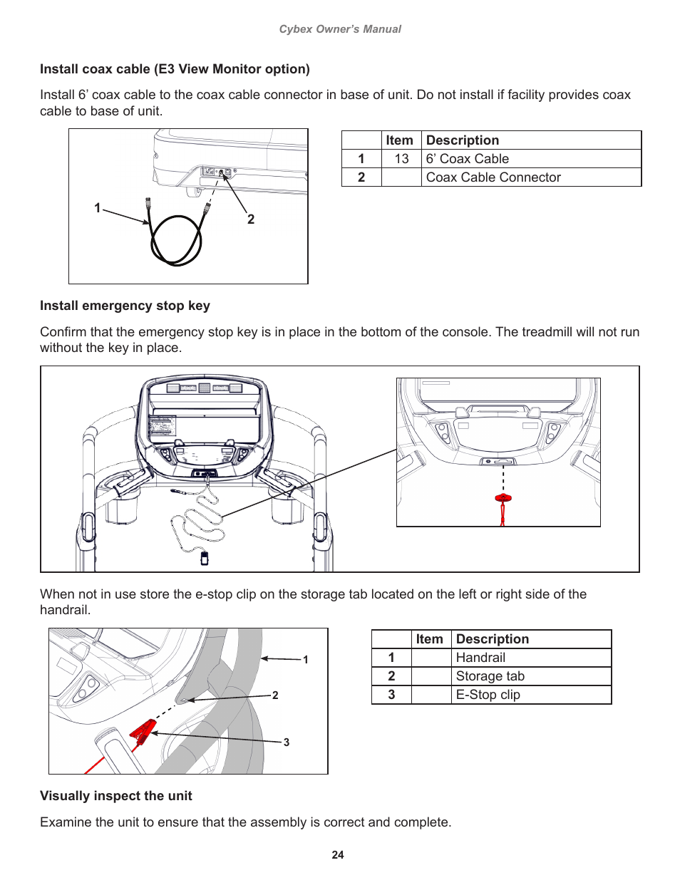 Cybex 525T Treadmill User Manual | Page 24 / 80