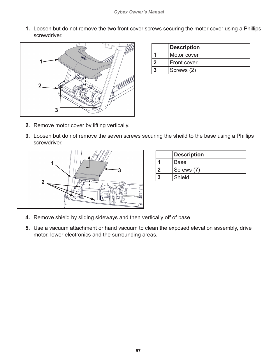 Cybex 525T Treadmill User Manual | Page 57 / 80