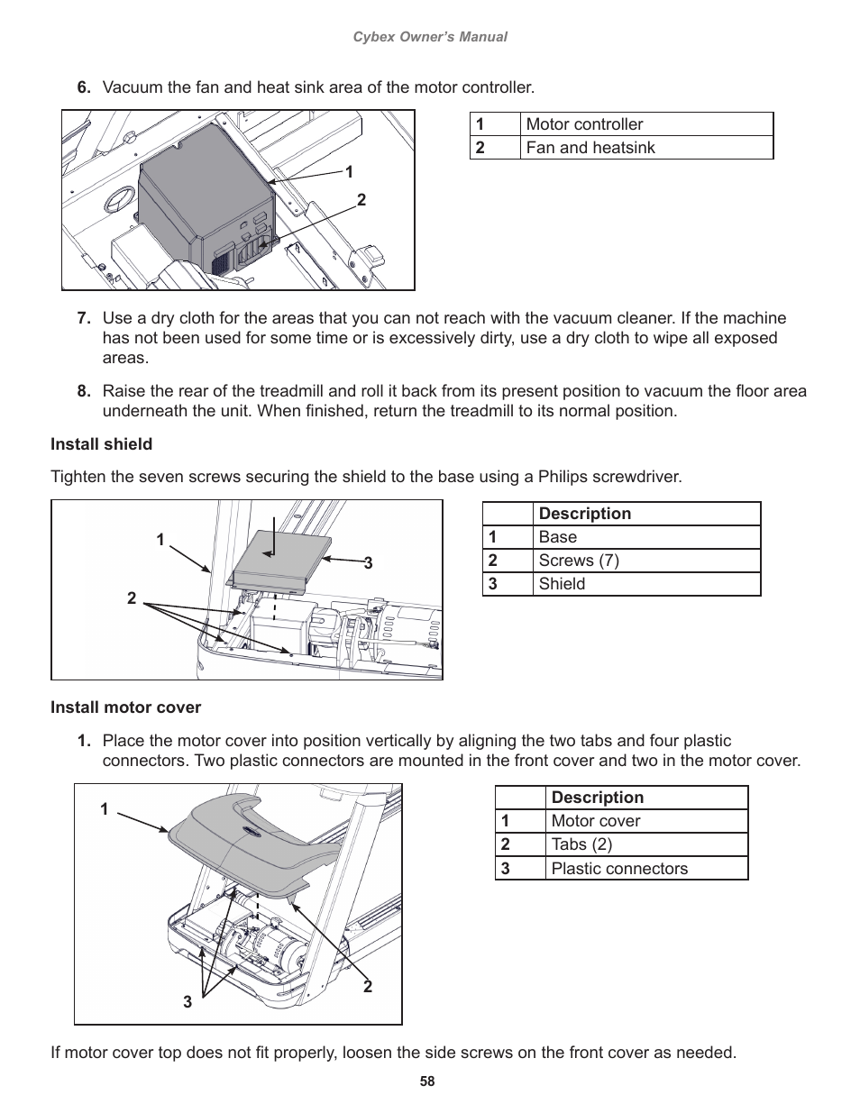 Cybex 525T Treadmill User Manual | Page 58 / 80