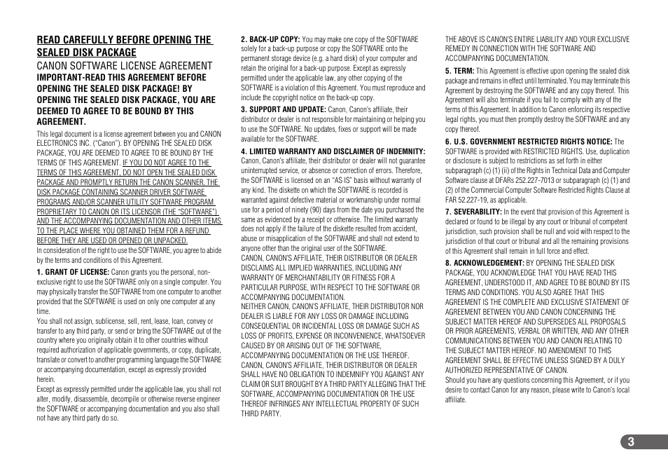 Canon IMAGEFORMULA CR-190I User Manual | Page 3 / 61