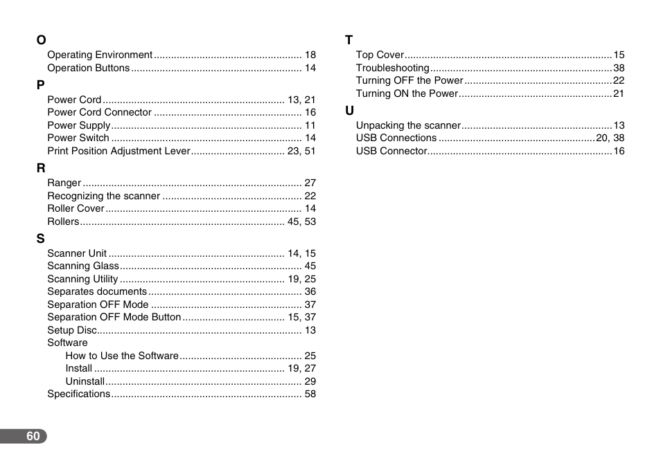 Canon IMAGEFORMULA CR-190I User Manual | Page 60 / 61