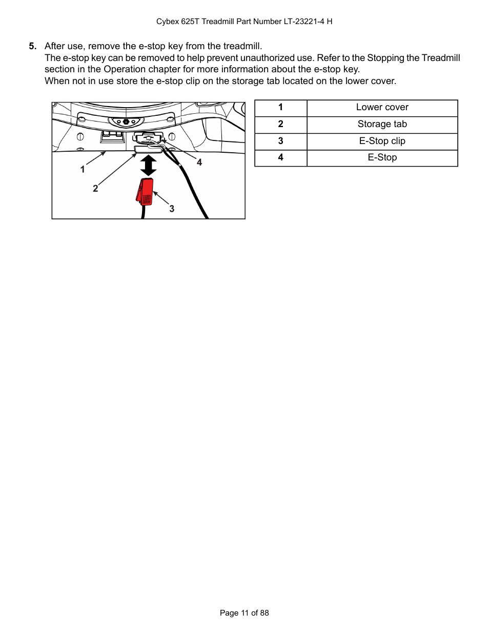 Cybex 625T Treadmill User Manual | Page 11 / 88