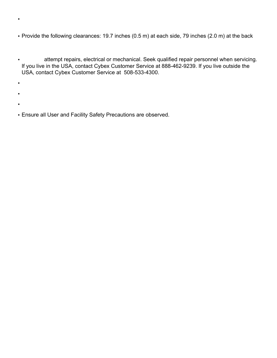 Cybex 751T Treadmill User Manual | Page 12 / 60