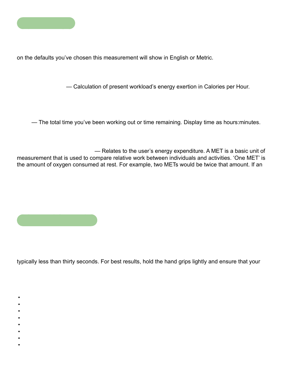 Data readouts, Displaying heart rate | Cybex 751T Treadmill User Manual | Page 40 / 60
