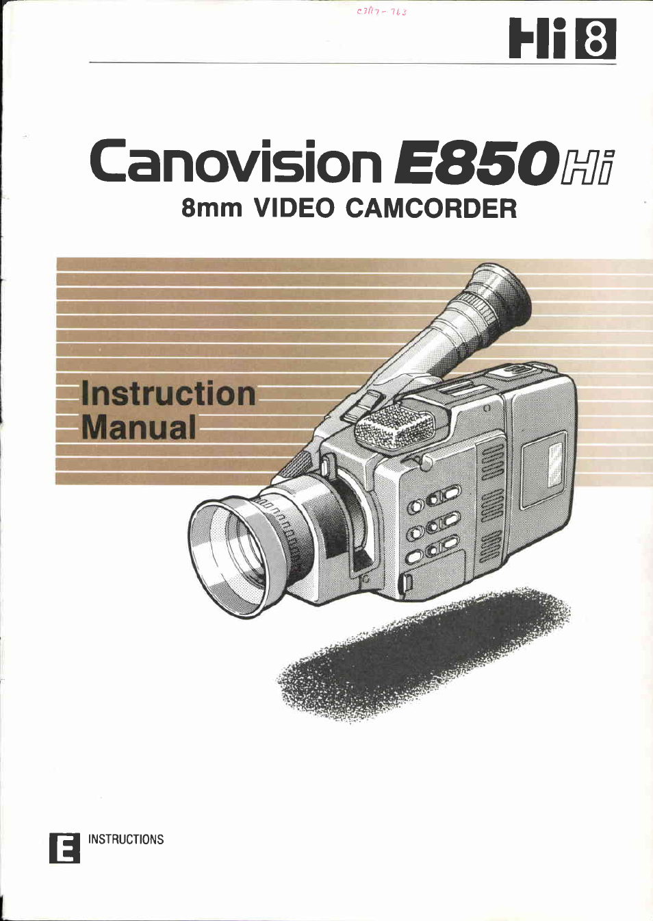 Canon E850 User Manual | 72 pages