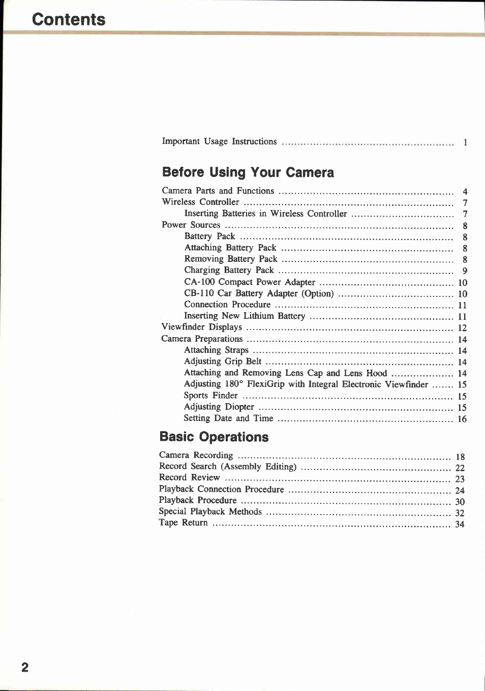 Canon E850 User Manual | Page 4 / 72