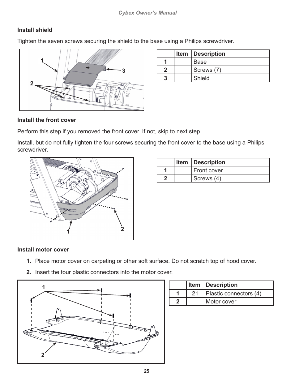 Cybex 770T Treadmill User Manual | Page 25 / 98