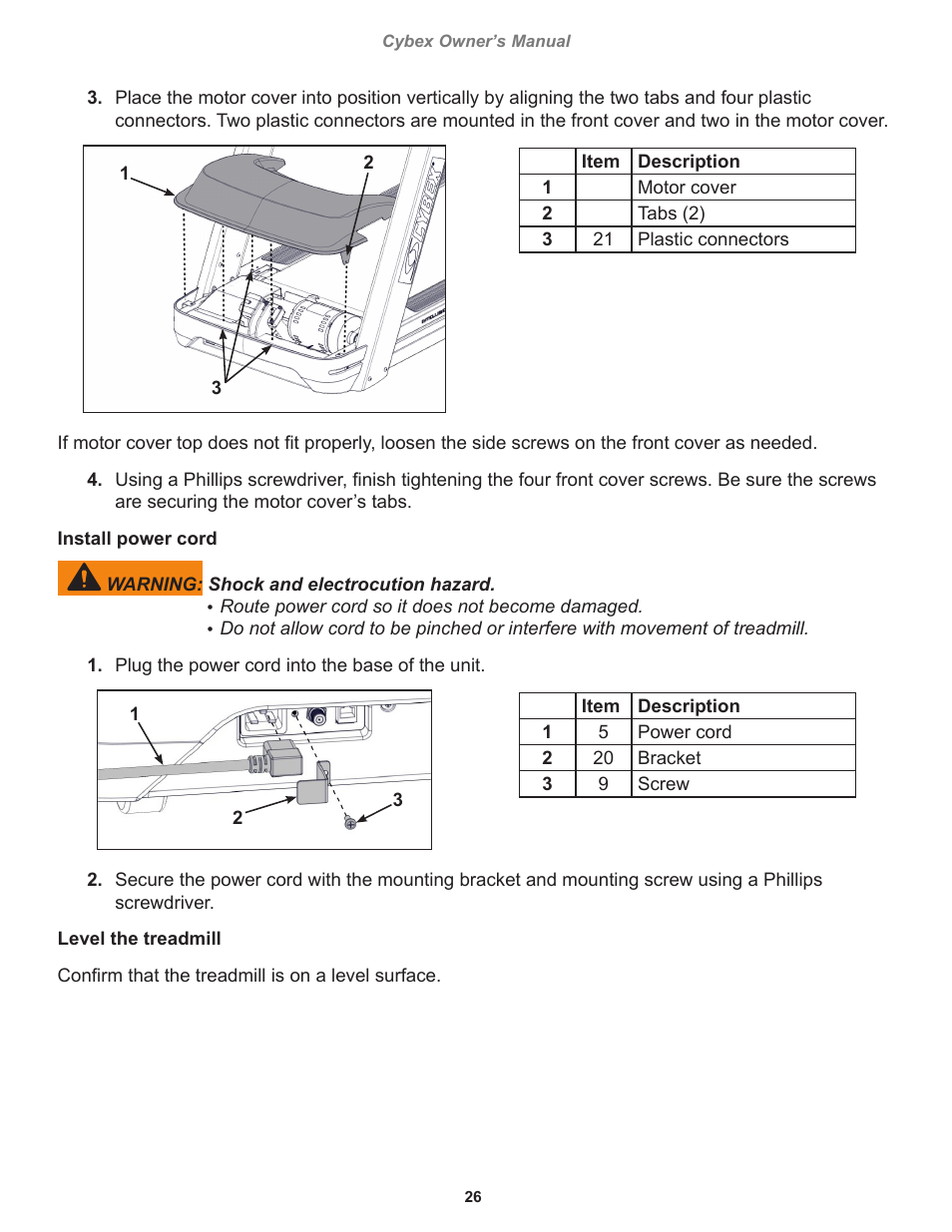 Cybex 770T Treadmill User Manual | Page 26 / 98