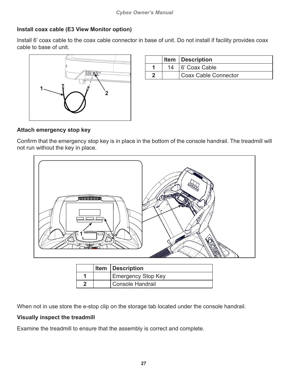 Cybex 770T Treadmill User Manual | Page 27 / 98