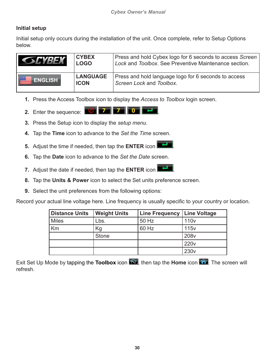 Cybex 770T Treadmill User Manual | Page 30 / 98