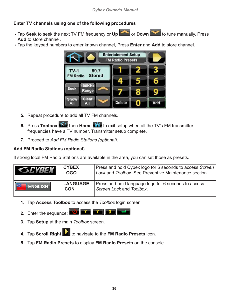 Cybex 770T Treadmill User Manual | Page 36 / 98