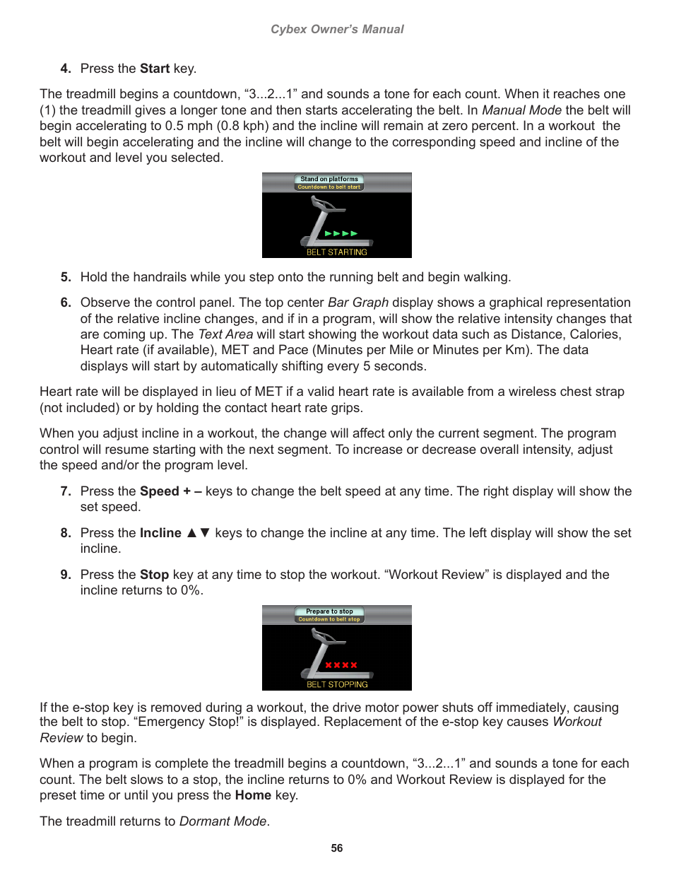 Cybex 770T Treadmill User Manual | Page 56 / 98