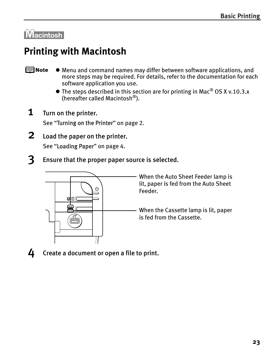 Printing with macintosh | Canon iP5200 User Manual | Page 27 / 104