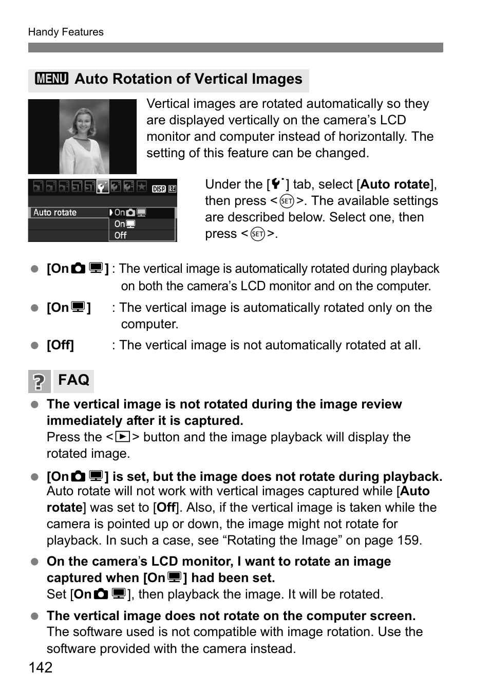 3auto rotation of vertical images faq | Canon 550D User Manual | Page 142 / 260