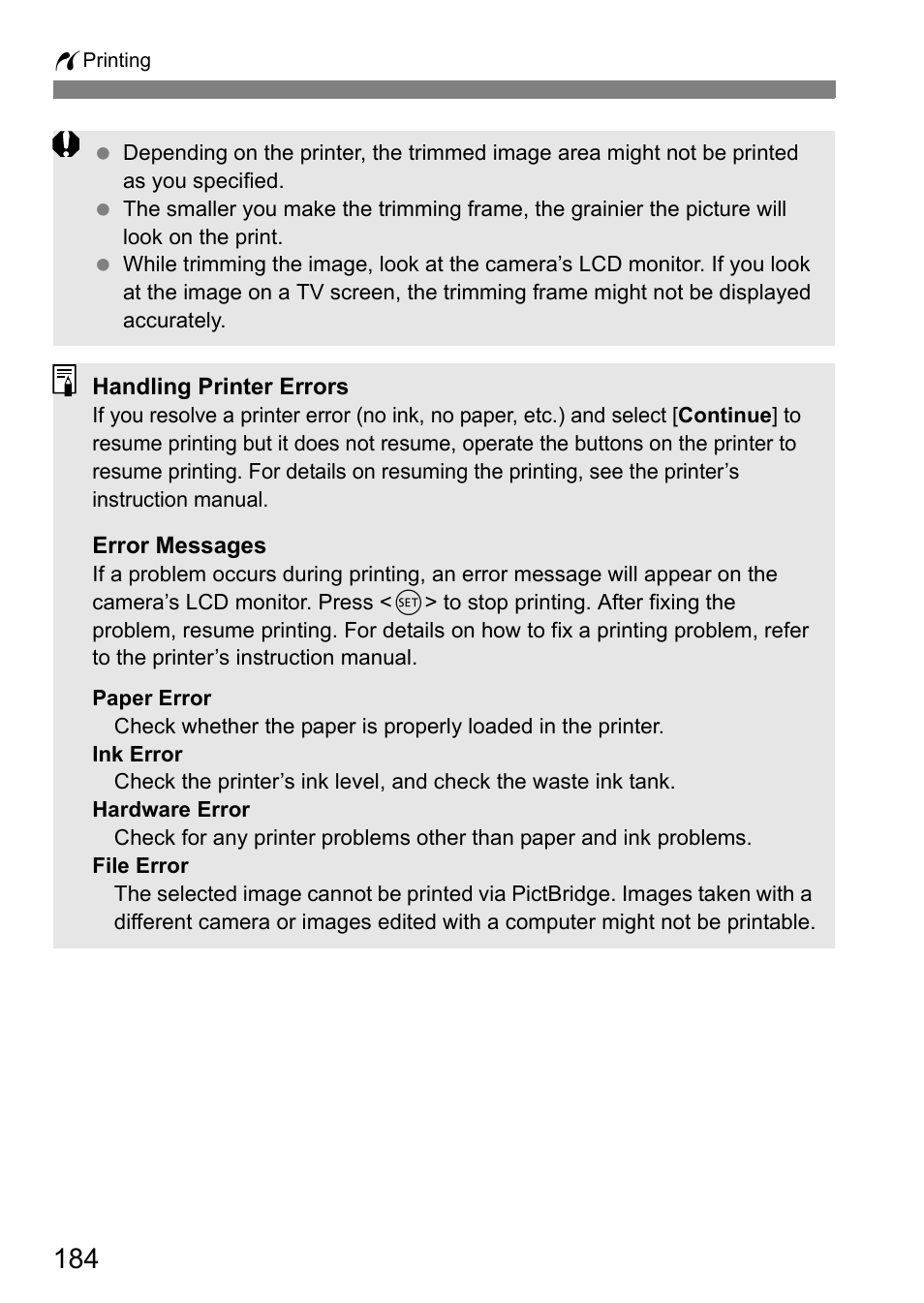 Canon 550D User Manual | Page 184 / 260