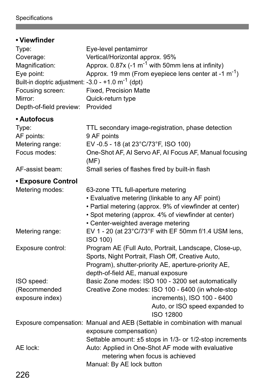 Canon 550D User Manual | Page 226 / 260
