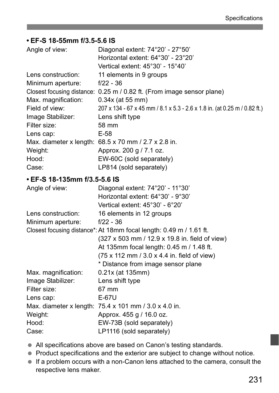 Canon 550D User Manual | Page 231 / 260