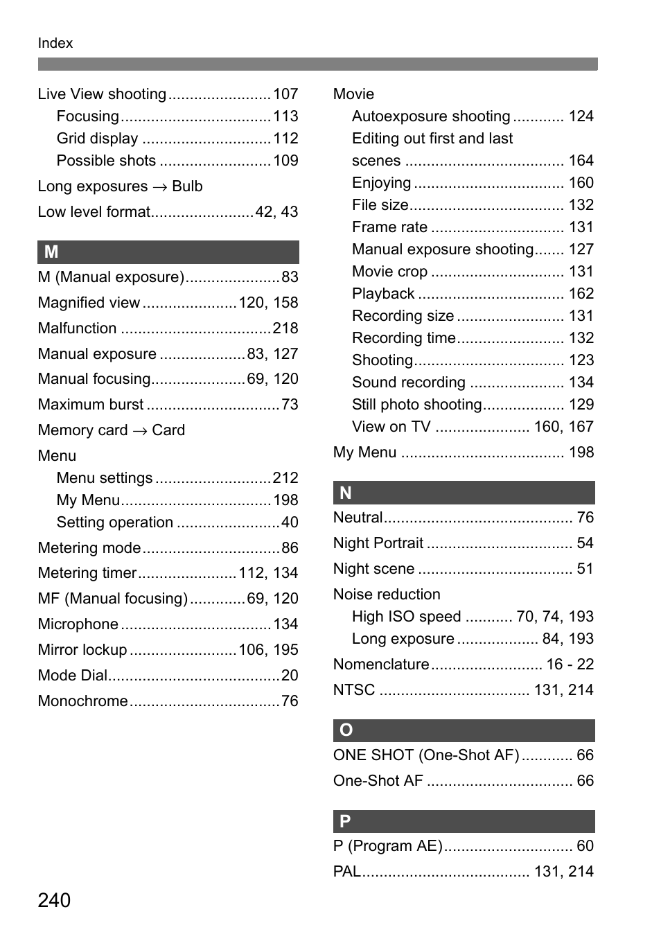 Canon 550D User Manual | Page 240 / 260
